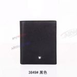 High Quality Mont blanc Black Leather Wallet 8cc - Vertical Model Replica